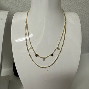 Kendra Scott Gold Layered Necklace with Geometric Charms